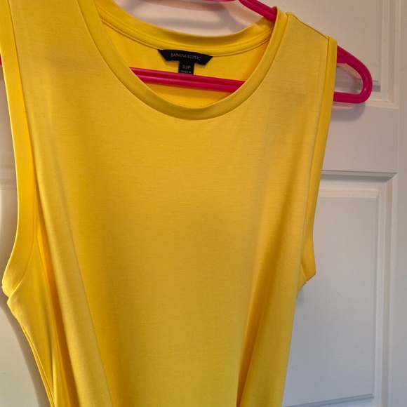 Banana Republic Yellow Ponte Side Slit Midi Dress - Picture 6 of 11